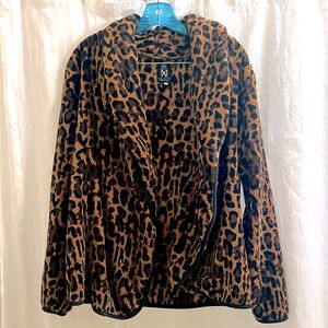 MISS ASHLEY Leopard print light coat size large